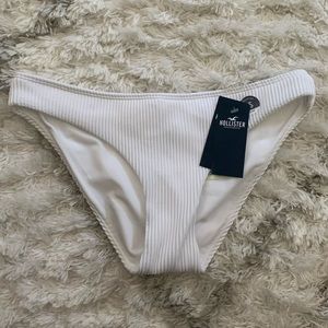 Hollister white ribbed bikini bottoms XS